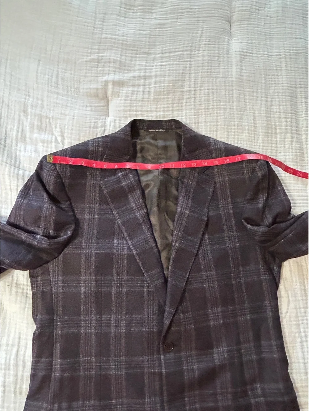 Canali Plaid Sport Coat Blazer Wool Cashmere Long
